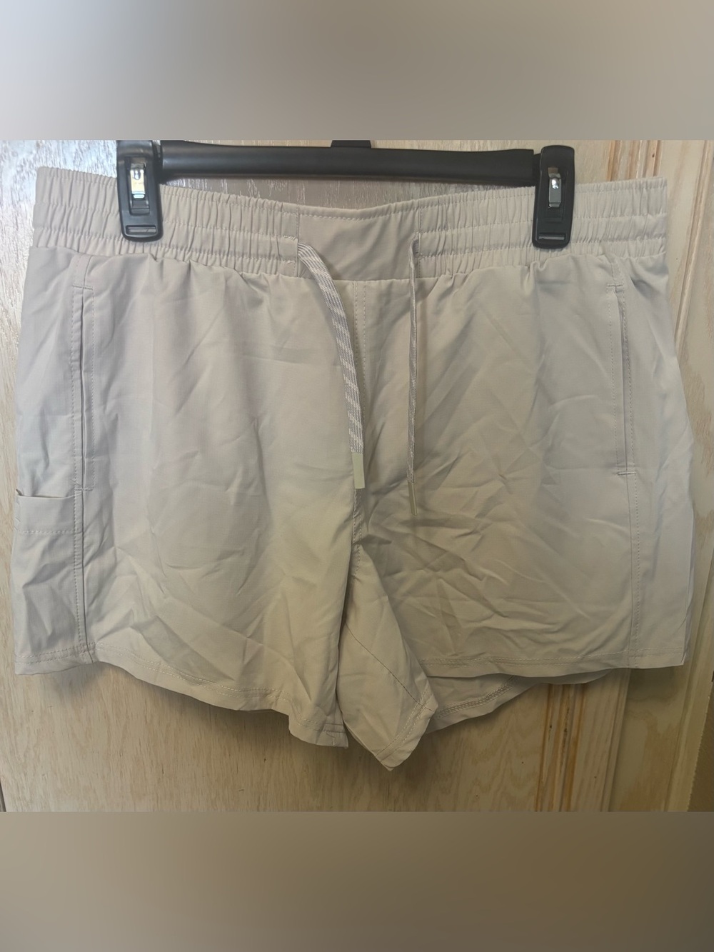 Pacific Trail Women's Large Shorts Pockets Ivory Stretch Hiking Gym Loungewear